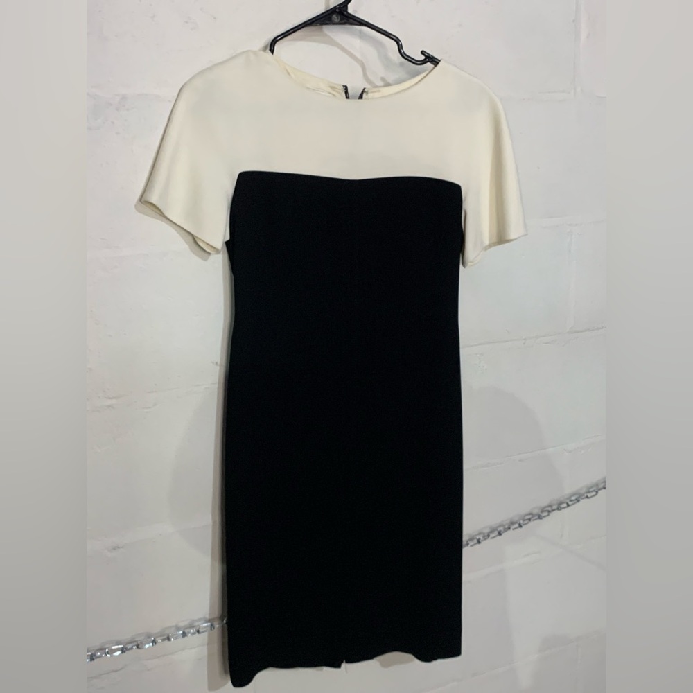 Liz Claiborne Black and Cream  Dress